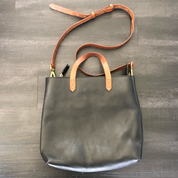 Madewell Handbags - New Madewell Zip Top Black Transport Tote